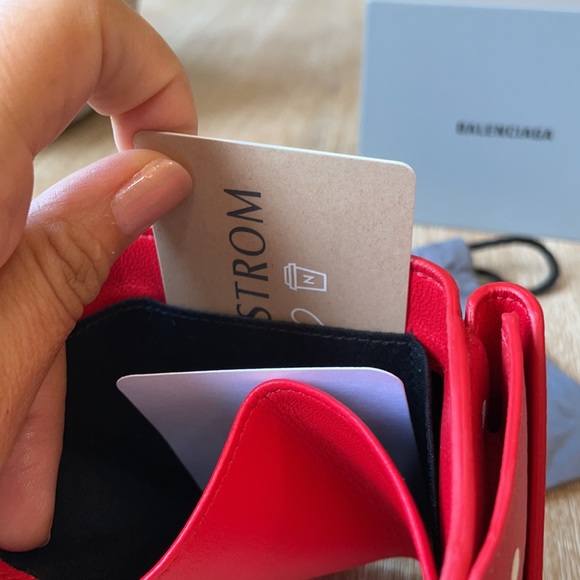 Balenciaga Papier Mini Wallet Red/White - Picture 10 of 11
